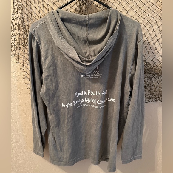 White Dog Battle Canine Cancer L/S Shirt - Picture 6 of 8